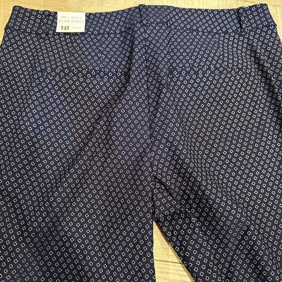 LANE BRYANT WOMENS NAVY BLUE SIZE 18 PANTS NEW SLIM ANKLE MID RISE - Picture 10 of 10